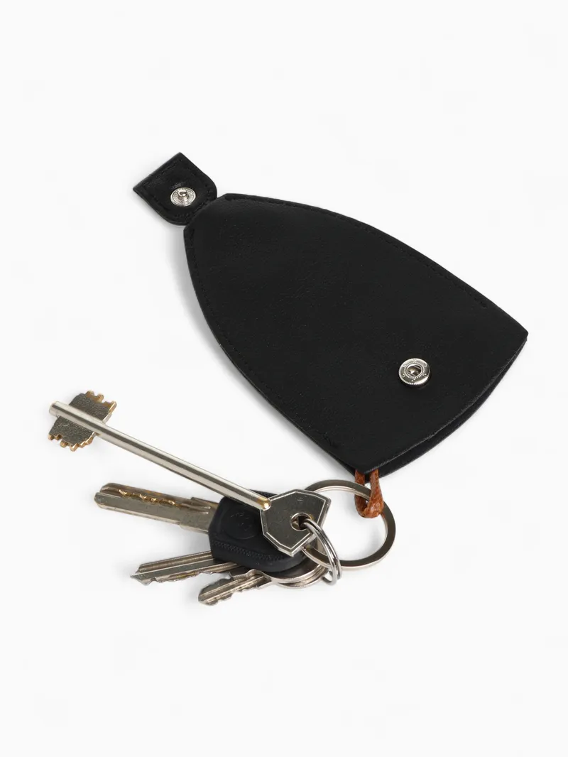 Ключница карманная серная с кольцом, размер 11,5х7,5х0,3 см.