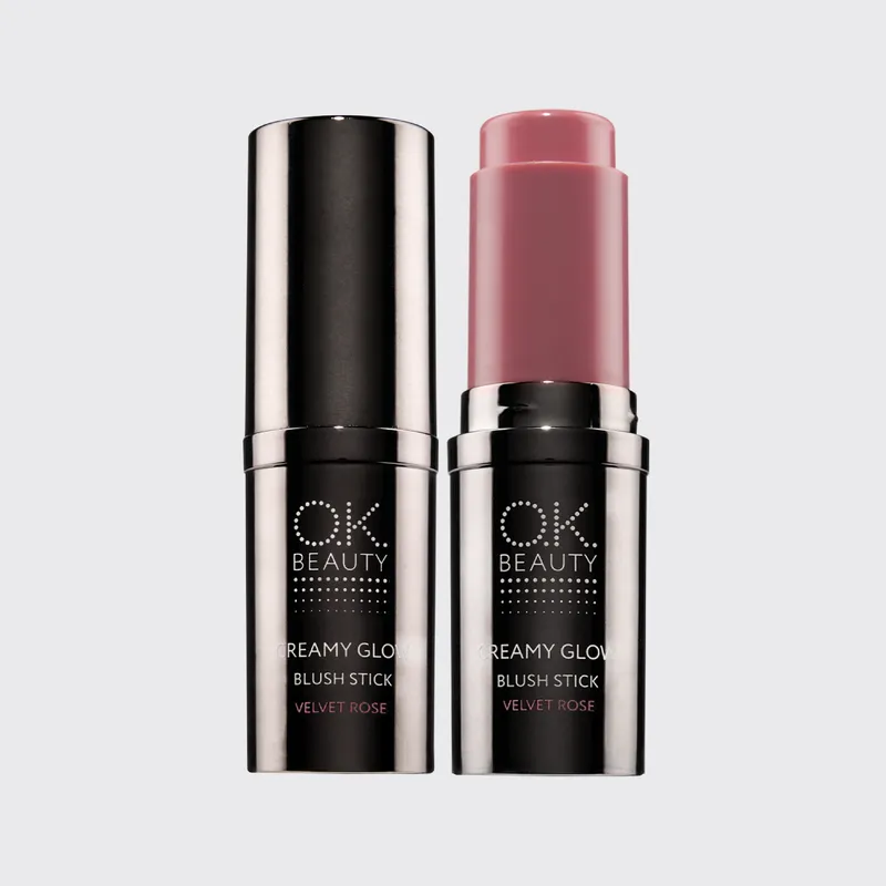 OK Beauty Кремовые румяна в стике тон Velvet rose розовый нюд