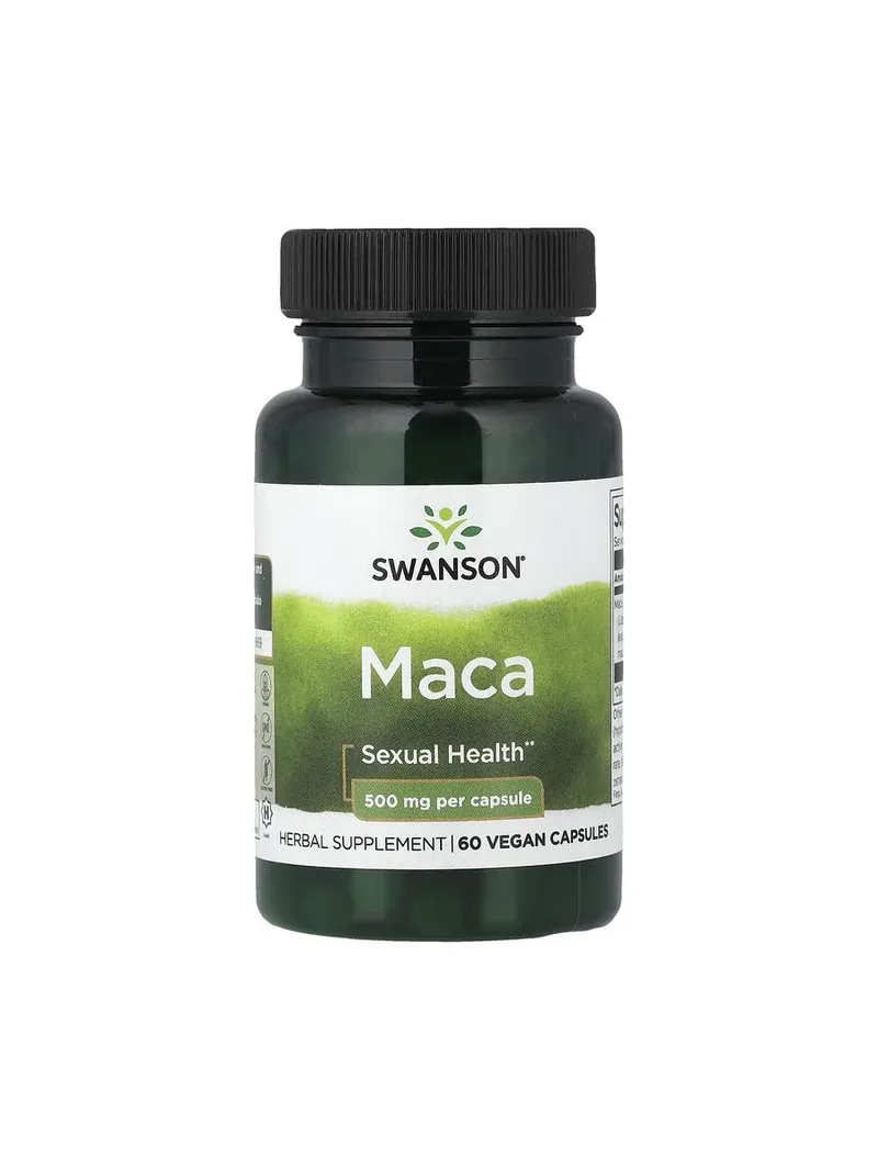 Мака Перуанская 500 мг (Maca Peruvian), бады для потенции, энергии и либидо, афродизиак / витамины для мужчины, 60 капсул