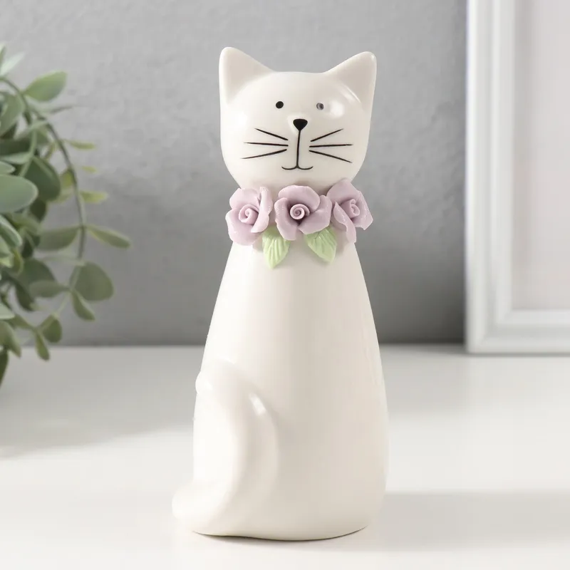 Сувенир керамика "Котик сидящий"
