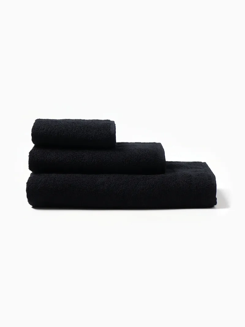 Набор полотенец для ванной, 3 шт (70х130, 50х80, 30х50) Natural black, Хлопок 380 г/м