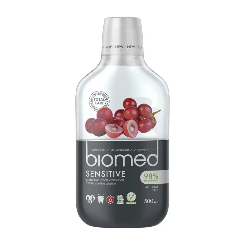 Ополаскиватель для полости рта Biomed Sensitive для снижения чувствительности зубов 500 мл