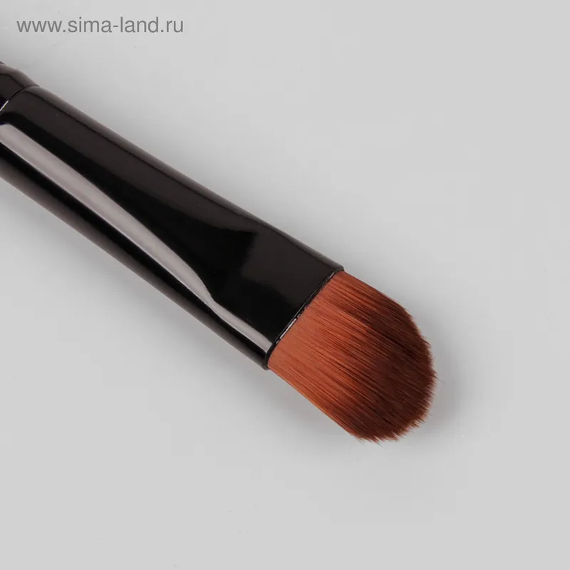 Кисть для макияжа, скошенная, двусторонняя, цвет чёрный