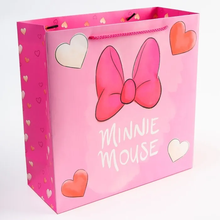 Пакет подарочный Минни Маус "There's only one Minnie" 30х30х12 см, подарочная упаковка