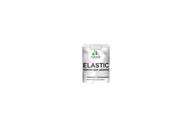 Резиновая краска по дереву Malare Elastic эластичная акриловая для дерева для наружных и внутренних работ, быстросохнущая без запаха, полуглянцевая, пепельный блонд, 0.5 кг